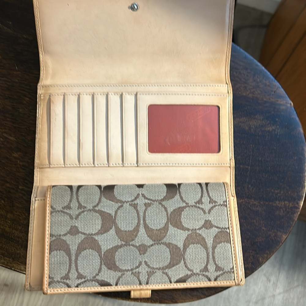 Coach Wallet With Check Book Removable Cover View 3